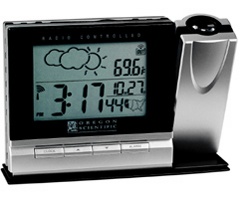 Oregon Scientific BAR-338/PA ExactSet Projection Alarm Clock With Cable Free Weather Forecaster