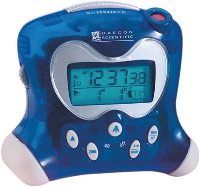 Oregon Scientific RM PNA BLUE Blue ExactSet Projection Alarm Clock With Thermometer