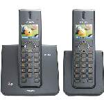 Philips SE4502B/17 DECT 6.0 Enhanced High Definition Voice Cordless Phone - 2 Handsets