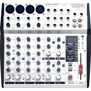 PHONIC AM440D AM Series 4 Mic/Line 4 Stereo Input Compact Mixer