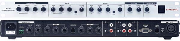 Phonic ZX2 2 Zone 3 Input Mixer