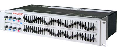Phonic iA231F Professional DUAL 31-band ,1/3 octave stereo Graphic Equalizer with Feedback Detection