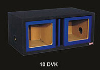 Atrend 10DVK-BLUE Dual 10 Inch Vented Carbon Colors Subwoofer Box Square Cutout