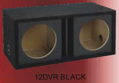Atrend 10DVR-BLACK Dual 10 Inch Vented Carbon Colors Subwoofer Box