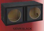Atrend 10DVR-BLACK Dual 10 Inch Vented Carbon Colors Subwoofer Box