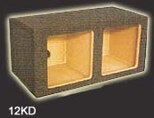 Atrend 10KD Dual 10 Inch Sealed Subwoofer Box Square Cutout 1 Cu Ft Per Sub Kicker