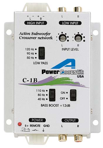 Power Acoustik C-1B Active 12dB Electronic Crossover Network