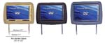 Power Acoustik HD-95BG 2 PRE-INSTALLED UNIVERSAL HEADRESTS WITH 9.5  WIDE SCREEN TFT/LCD MONITORS Beige Authorized Power Acoustik Dealer