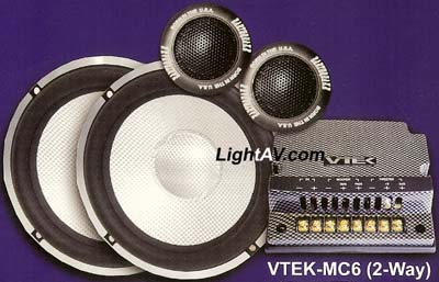 Earthquake VTEK-MC6 VTEK Series AudioPhile Grade 6.5 Inch 2 Way Component Set   FREE SHIPPING