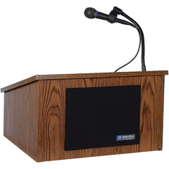 Amplivox S250-WT Wireless Tabletop Lectern Walnut