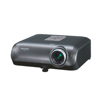 Sharp DT-100 High definition compatible DLP projector utilizing Texas Instruments technology with a resolution of 854 x 480