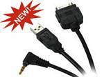 PIE PIO/USB-200V 3.5mm straight male plug and USB for AVH-P4100DVD (Same as CD-iU200v )