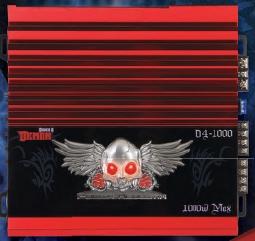 Power Acoustik D4-1000 Demon 4 x 80 RMS 1000 Watt 4 Channel Amplifier Candy Apple Red