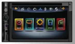 Power Acoustik PD-622NB Inteq 2 DIN 6.5 Inch Touch Screen LCD/DVD AV Receiver with USB/SD and Bluetooth