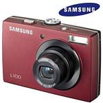 Samsung L100ZRBA 8.1 MegaPixel Digital Camera with 3x Optical Zoom and 2.5 Inch LCD Viewer Red 10MB Internal Memory