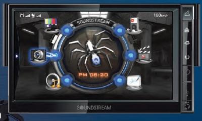 SoundStream SNX-731 INGENIX 7 Inch Single DIN LCD/DVD/Navigation Receiver with 7 band EQ, USB/SD/MASS HDD, Bluetooth 3.0, WIN CE 6.0