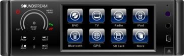SoundStream VIR-4344NRB Single Din 4.3 DVD/LCD Touch Screen A/V Source Unit with Bluetooth 2.0