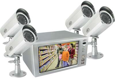 SVAT CLEARVU1 Web-Ready 4-Channel DVR with 7 Inch LCD and 4 Night Vision Cameras