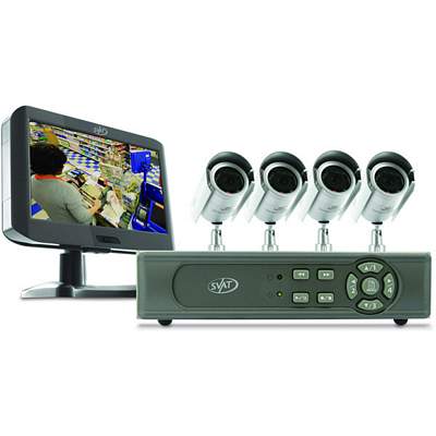 SVAT CLEARVU2VU 8.5 Inch LCD Monitor with 4-Channel Compact DVR and 4 Night Vision Cameras