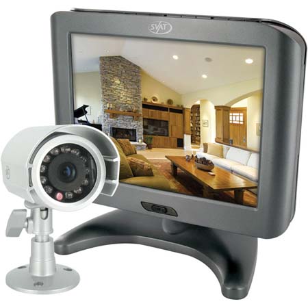 SVAT CLEARVU5 8 Inch Compact Video Security System with indoor/outdoor night vision CCD camera