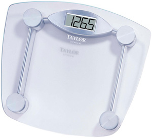TAYLOR 7506 Chrome & Glass Lithium Digital Scale