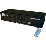 CE LABS HM41SR 4X1 4 Input 1Output HDMI HD Audio Video Switcher with Remote