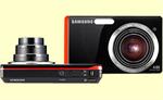 Samsung DualView EC-TL225ZB PL US 12.2MP Camera with 27mm Wide-Angle 4.6x Optical Zoom and Dual LCD Screens Purple