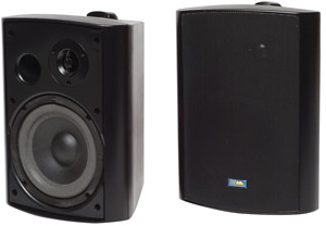 TIC ASP120B Indoor/Outdoor 120-Watt Speakers with 70-Volt Switching (Black)