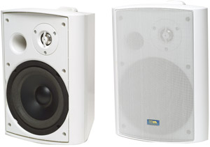 TIC ASP120-W Indoor/Outdoor 120-Watt Speakers with 70-Volt Switching (White)