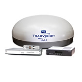 TracVision R6DX Premiere In-motion Satellite TV Antenna System for HDTV White