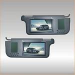 TView T71SV-GR 7 Inch  TFT-LED SUN VISOR MONITOR WITH MAKE UP MIRROR DRIVER & PASSENGER SIDE Grey