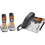 Uniden DECT1588-2 Dect 6.0 Expandable Corded/Cordless Telephone With Dual Keypad, Digital Answering System - 2 Cordless Handsets