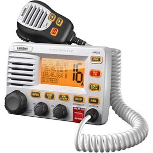 Uniden UM-525 GPS Intuitive Fixed Mount VHF/Loud Hailer Marine Radio - White
