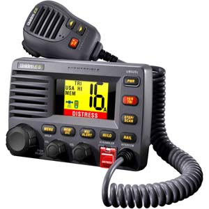 Uniden UM-625CBK GPS Intuitive Fixed Mount VHF/Dual Zone Loud Hailer Marine Radio - Black