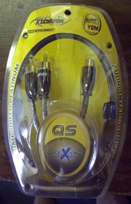 XScorpion QSY 2F Quad Sheilded Platinum RCA Y Adapter Cable 2 Female