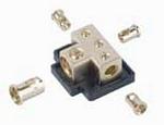 XScorpion TB0444G 1 - 1/0G /  3 - 4/8G Gold Power Distribution T Block