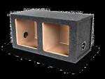 Atrend 12KD Dual 12 Inch Sealed Subwoofer Box Square Cutout 1.45 Cu Ft Per Sub