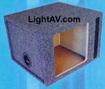 XScorpion SSVK-10 Single Vented 10 Inch Kicker Square Subwoofer Box